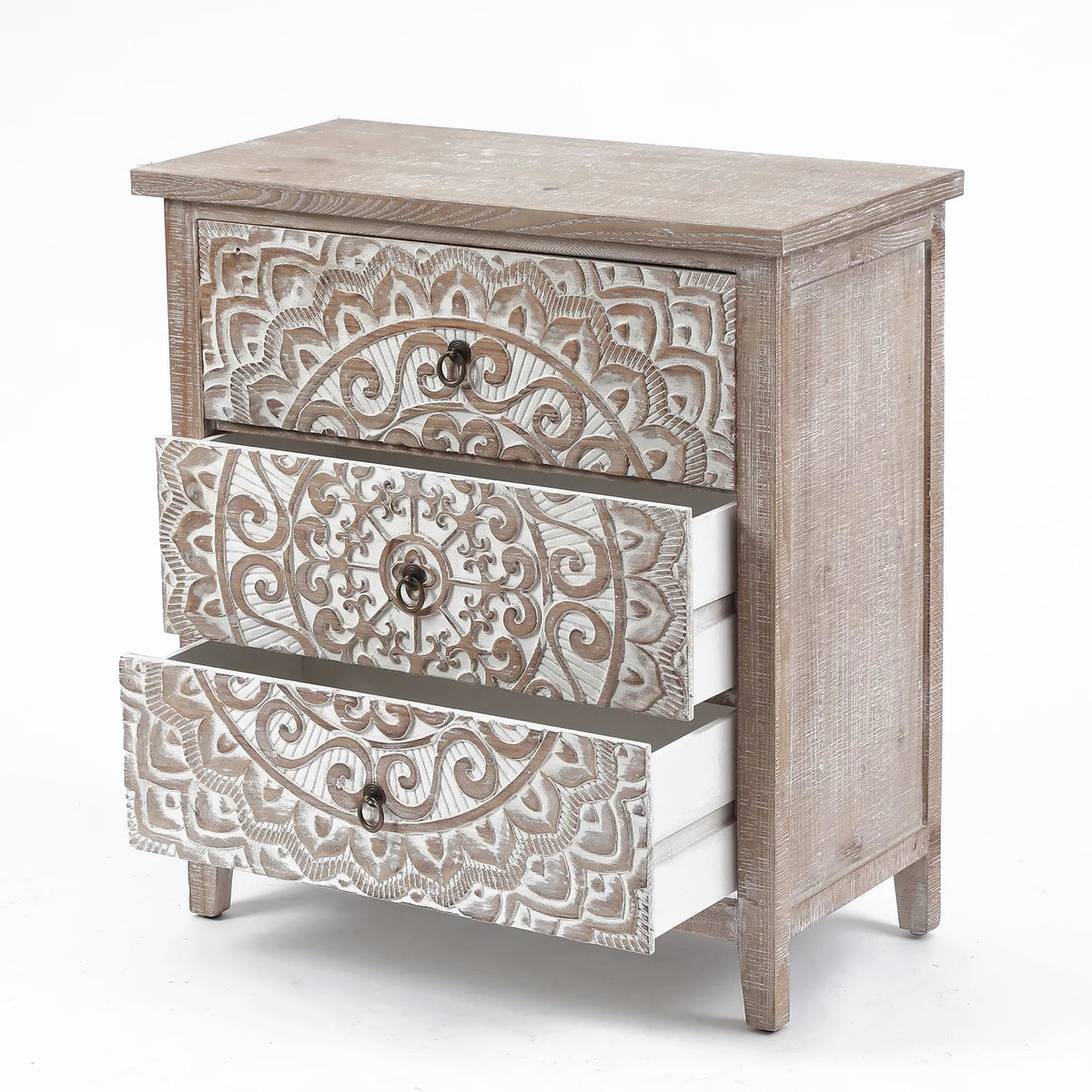 Rustic Wood Three-Drawer Chest Z814767
