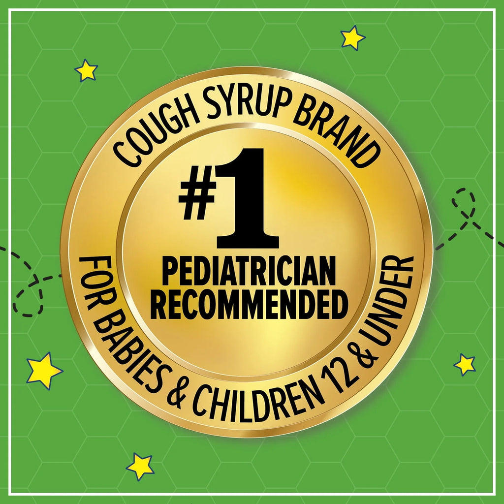 Kids Cough + Mucus Nighttime Syrup with Honey, Ivy Leaf, Zinc & Elderberry, Mixed Berry, 4FL Oz R350396