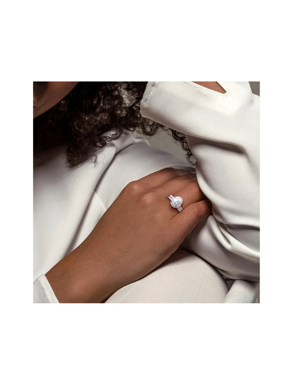 14k White Gold Lab-Grown Diamond Engagement Ring M6591