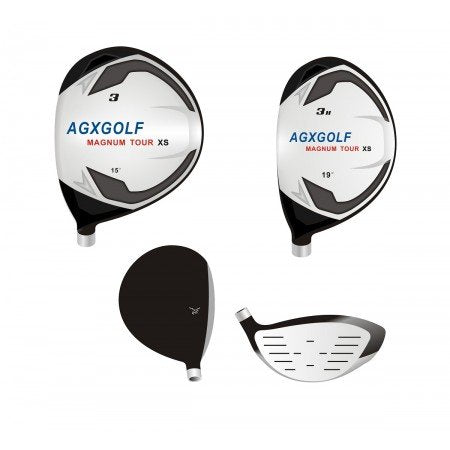Men's Left Hand Complete Golf Club Set 460cc Driver, Fairway Wood, 3 Hybrid Iron 6-9 Irons + PW + Putter D621