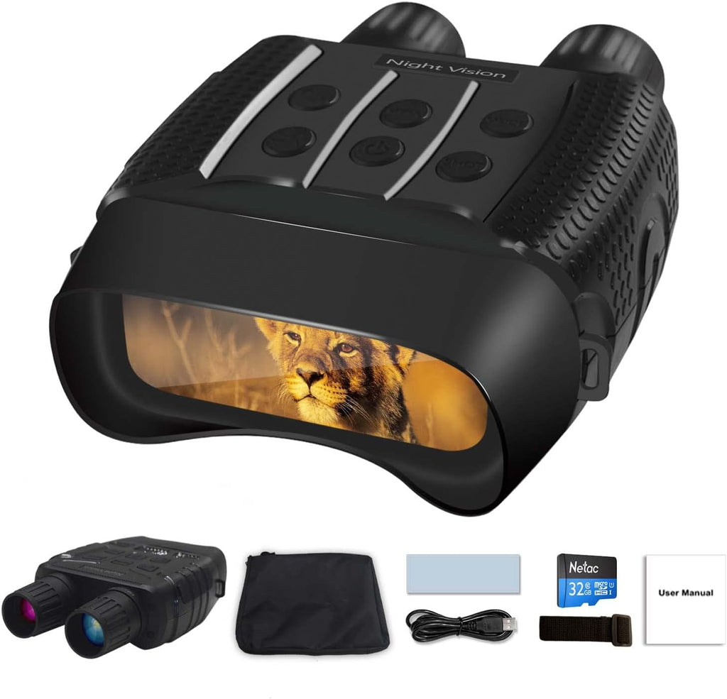 Night Vision Goggles Infrared Binoculars with 2.31 Screen 32G Memory Card U27979