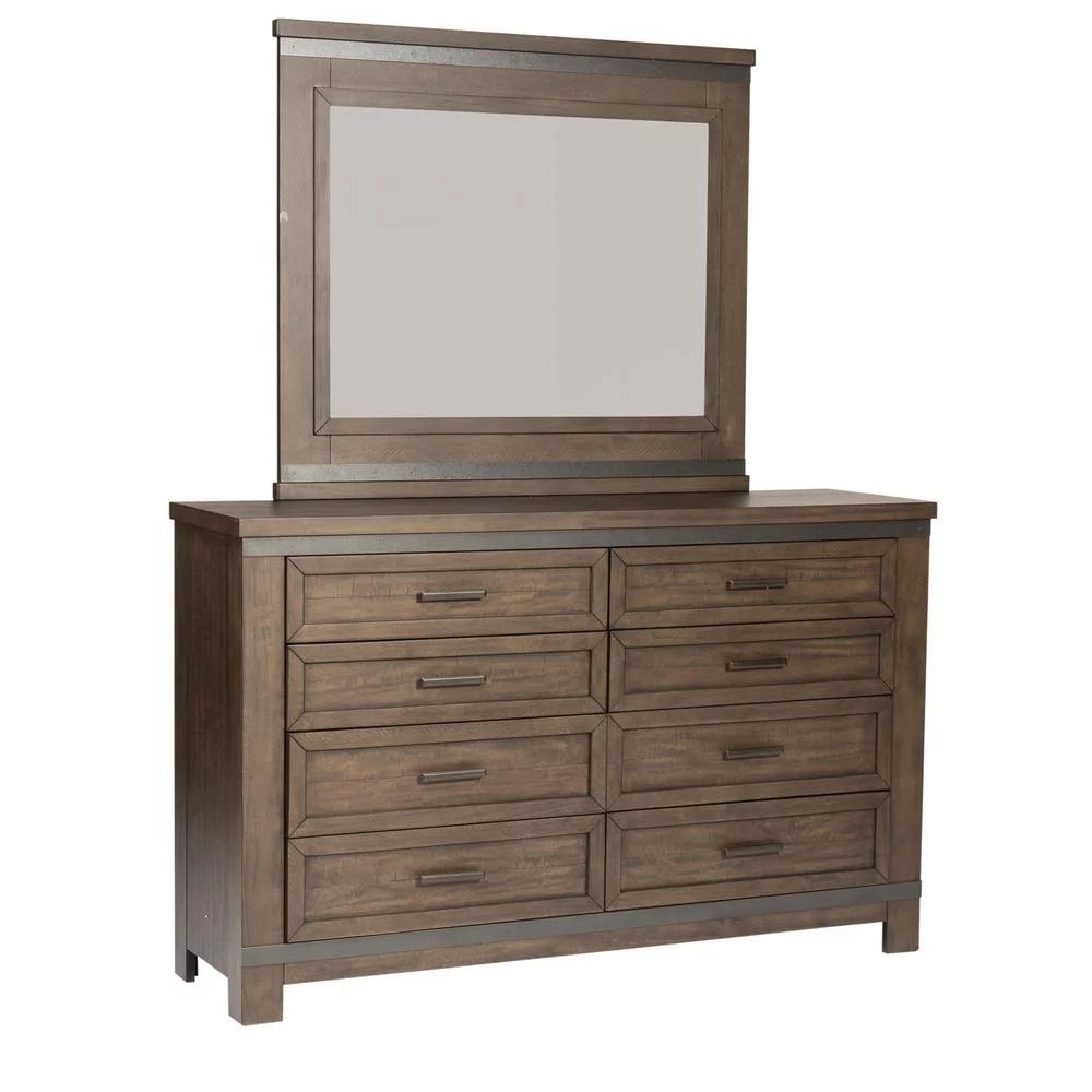 Gray Dresser & Mirror J699056