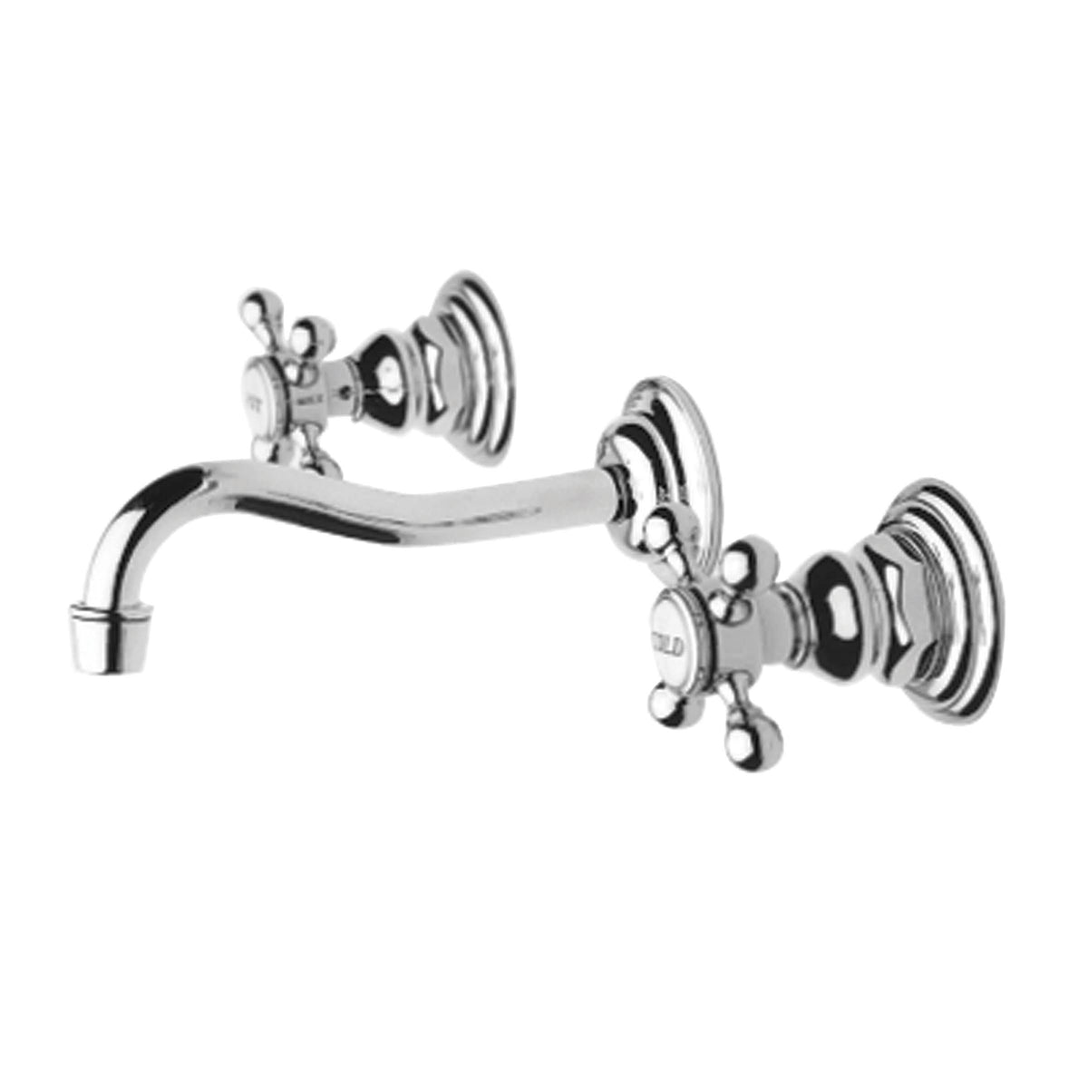Polished Brass Wall Mount Lavatory Faucet Q5885