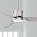 Brushed Nickel Silver 3 Blade Indoor Ceiling Fan with Light LED Remote Control C51019