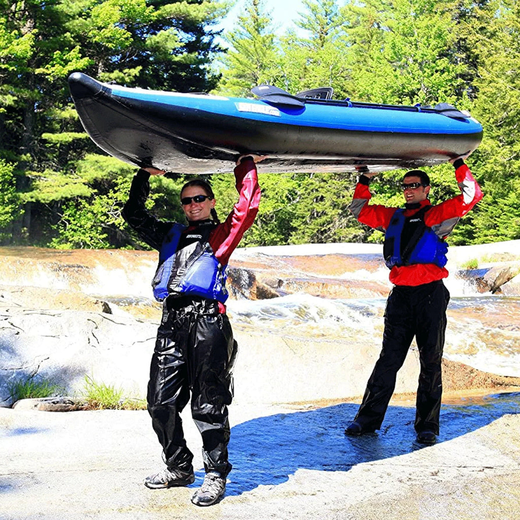 White Blue Inflatable 3 Person Kayak O935