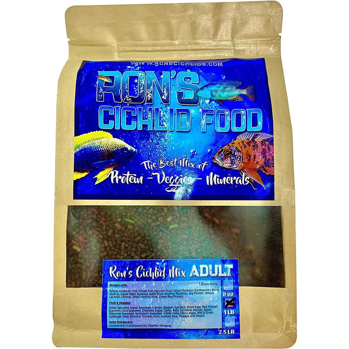 Fish Food for African Cichlids Tetras Tropical Fish K23670