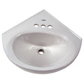 White Wall Mount Bathroom Sink U7040