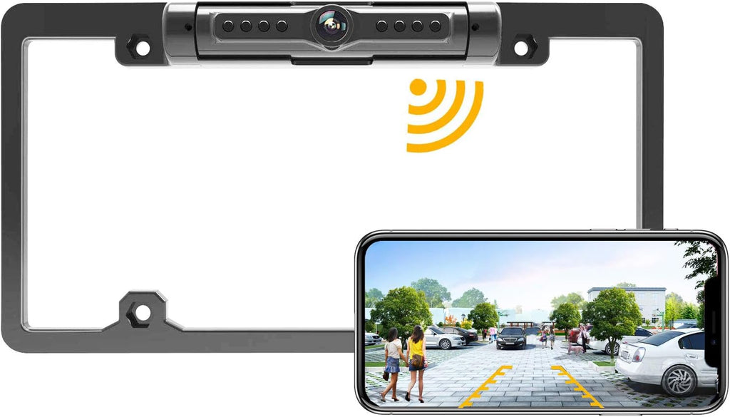 Wireless Backup Camera 170° View Angle IP69 Waterproof License Plate Camera R7025