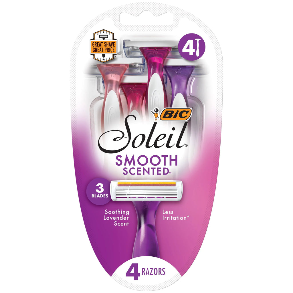 Scented Women's Disposable Razor, 3 Blade, 4 Pack J810