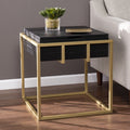 Reclaimed Wood Storage End Table Z623543
