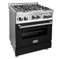 30 in. 4 Gas on Gas Range in Black Matte V620169