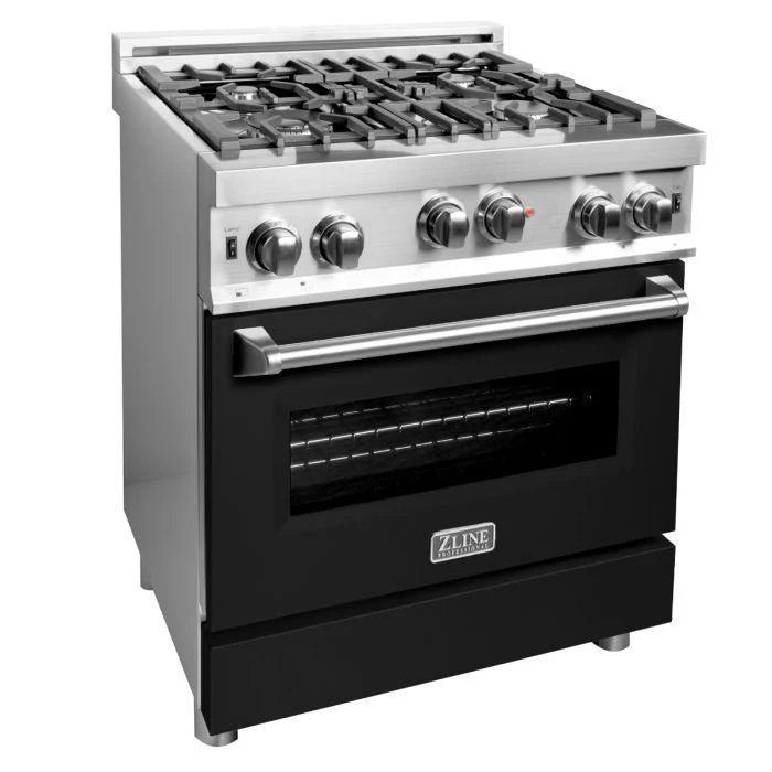 30 in. 4 Gas on Gas Range in Black Matte V620169