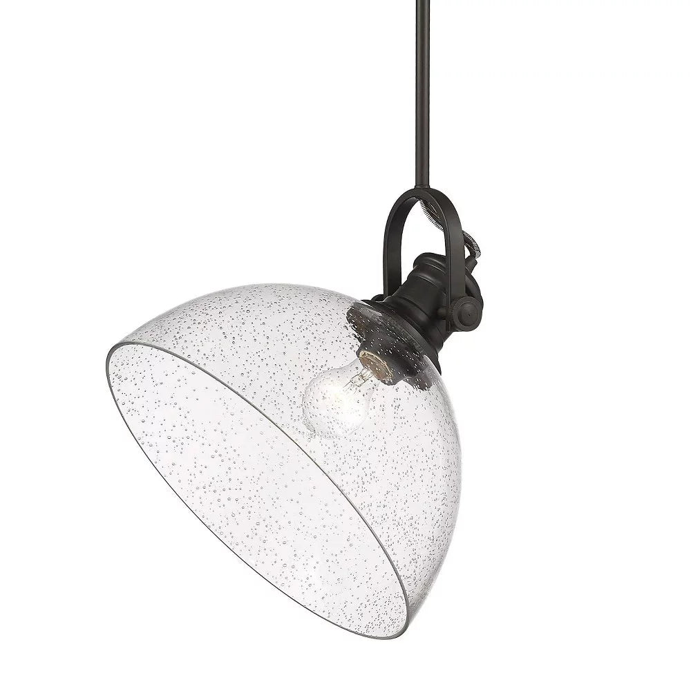 1 Light Pendant 13.13 inches Tall 13.5 inches Wide Pewter Finish Opal Glass Y2234