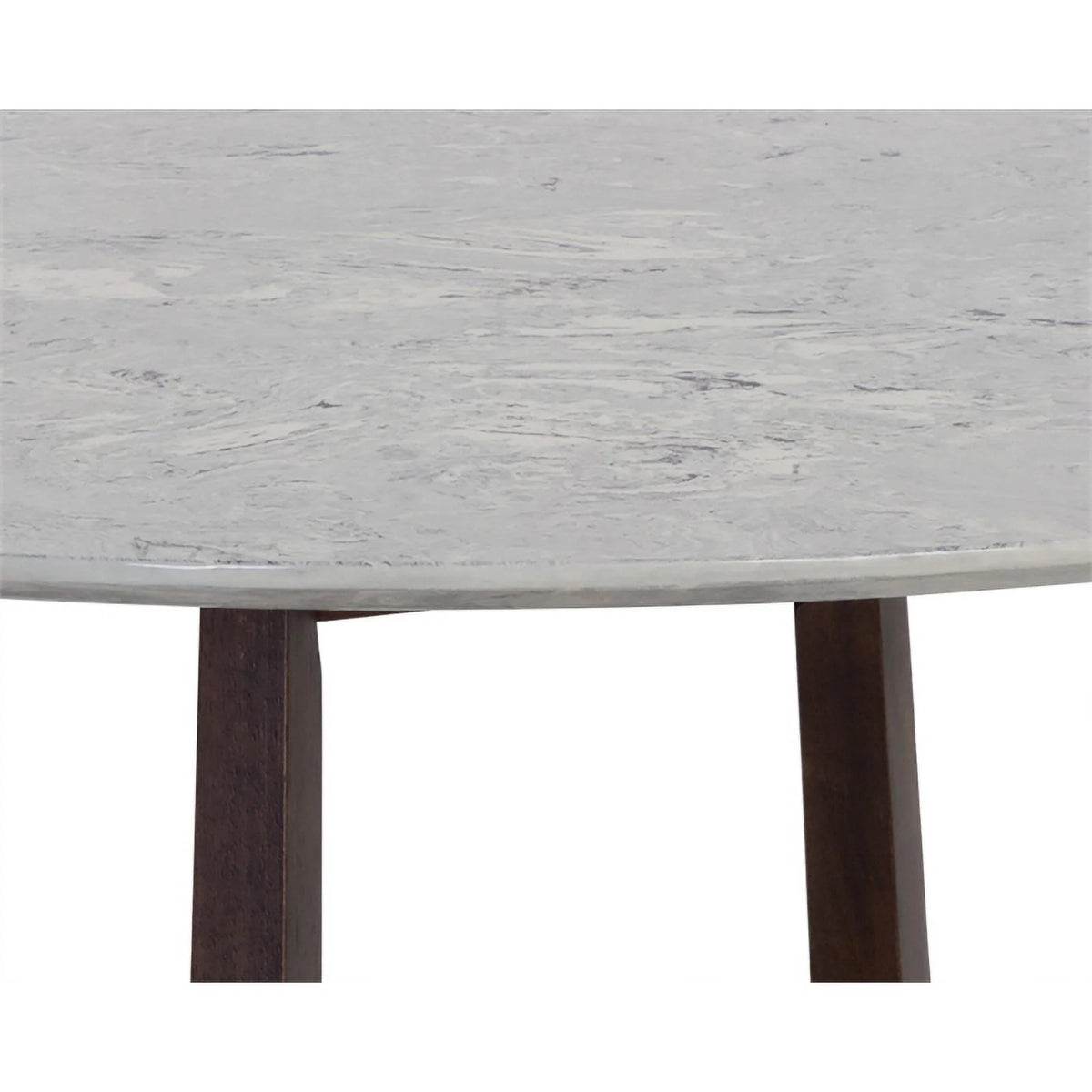 Mid-Century Wood & Faux Marble Dining Table A495