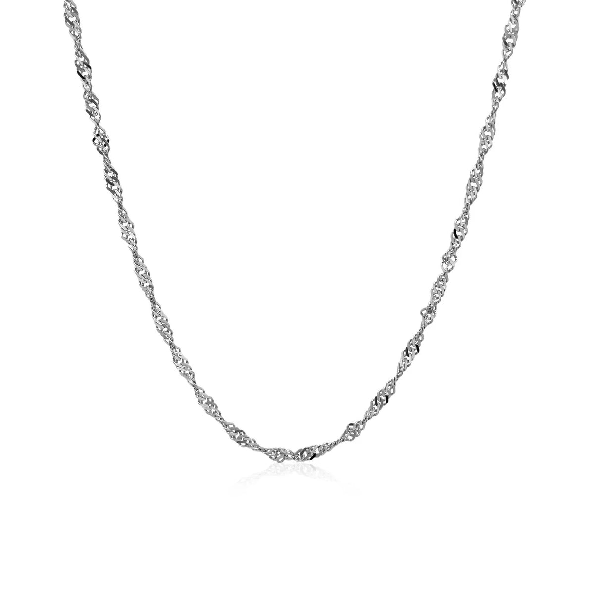14K White Gold 1.75 mm Singapore Chain 20'' S96519