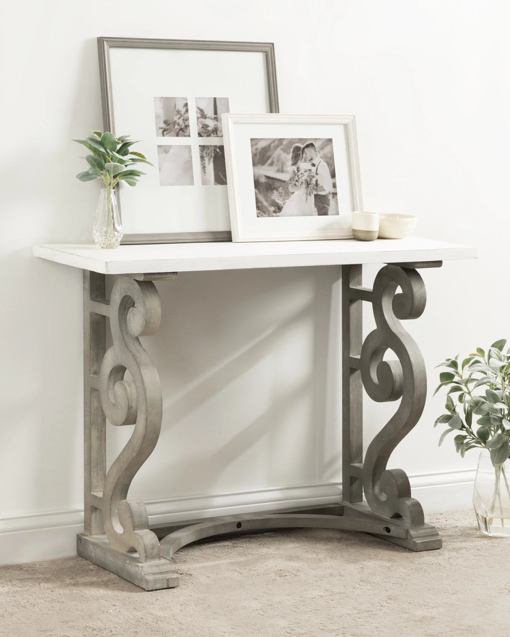 Solid Wood Farmhouse Console Table E760