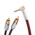 Stereo 3.5mm Male to 2 RCA Male Audio Cable, 3 Feet, Pack of 2 L22707