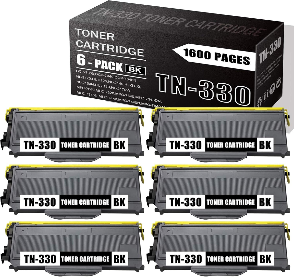 6 Pack Black Toner Cartridge I681289