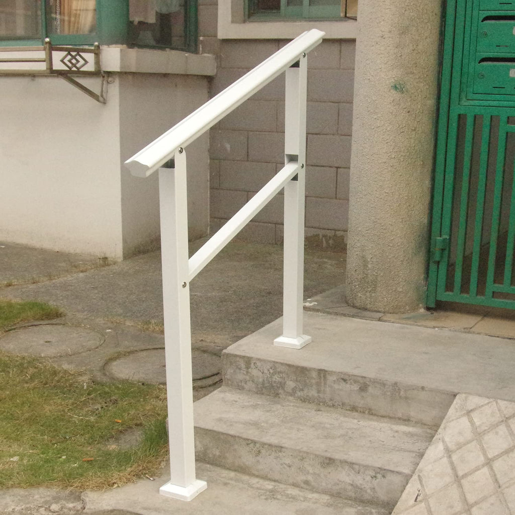 White Stair Handrail 3ft Railing 3 Steps F6484