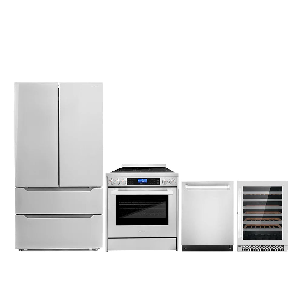 30 Electric Range, Refrigerator with Ice Maker, Dishwasher and Wine Cooler N84933