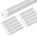 4FT 50W 7750Lumen 6000K Clear Cover V-Shape Linkable T8 LED Tube Light 10 Pack V549940