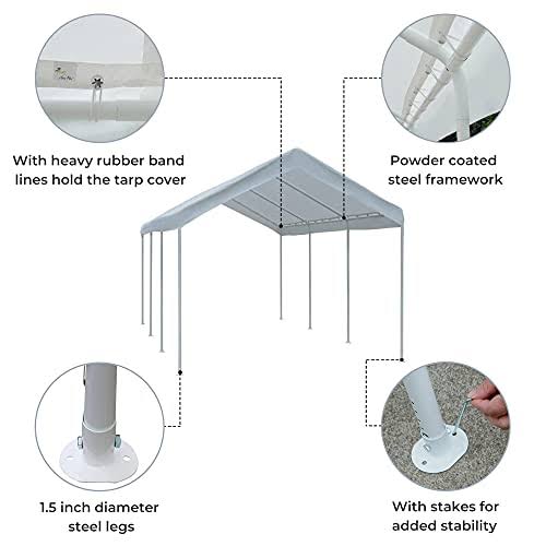 Heavy Duty Carport Car Canopy Garage Boat Shelter Z595963