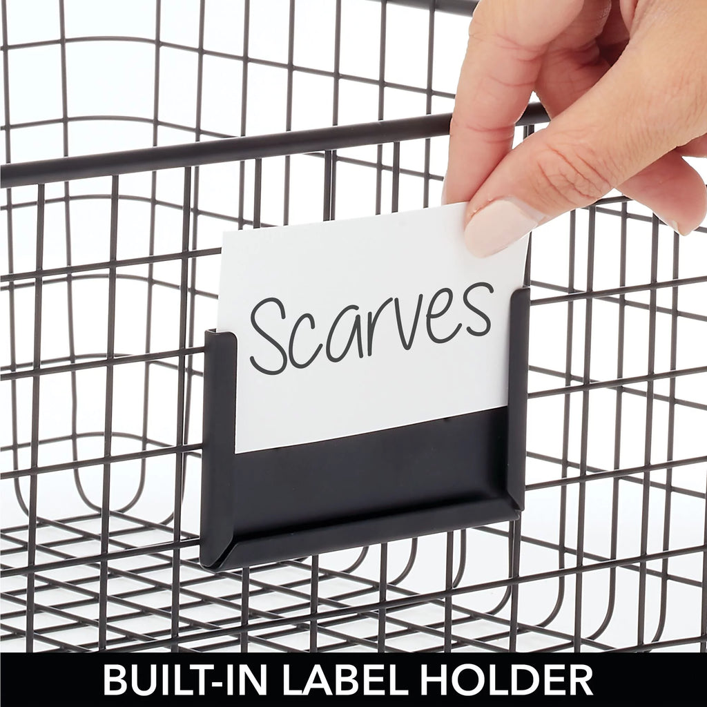 Matte Black 2 Pack Storage Organizer Basket N120