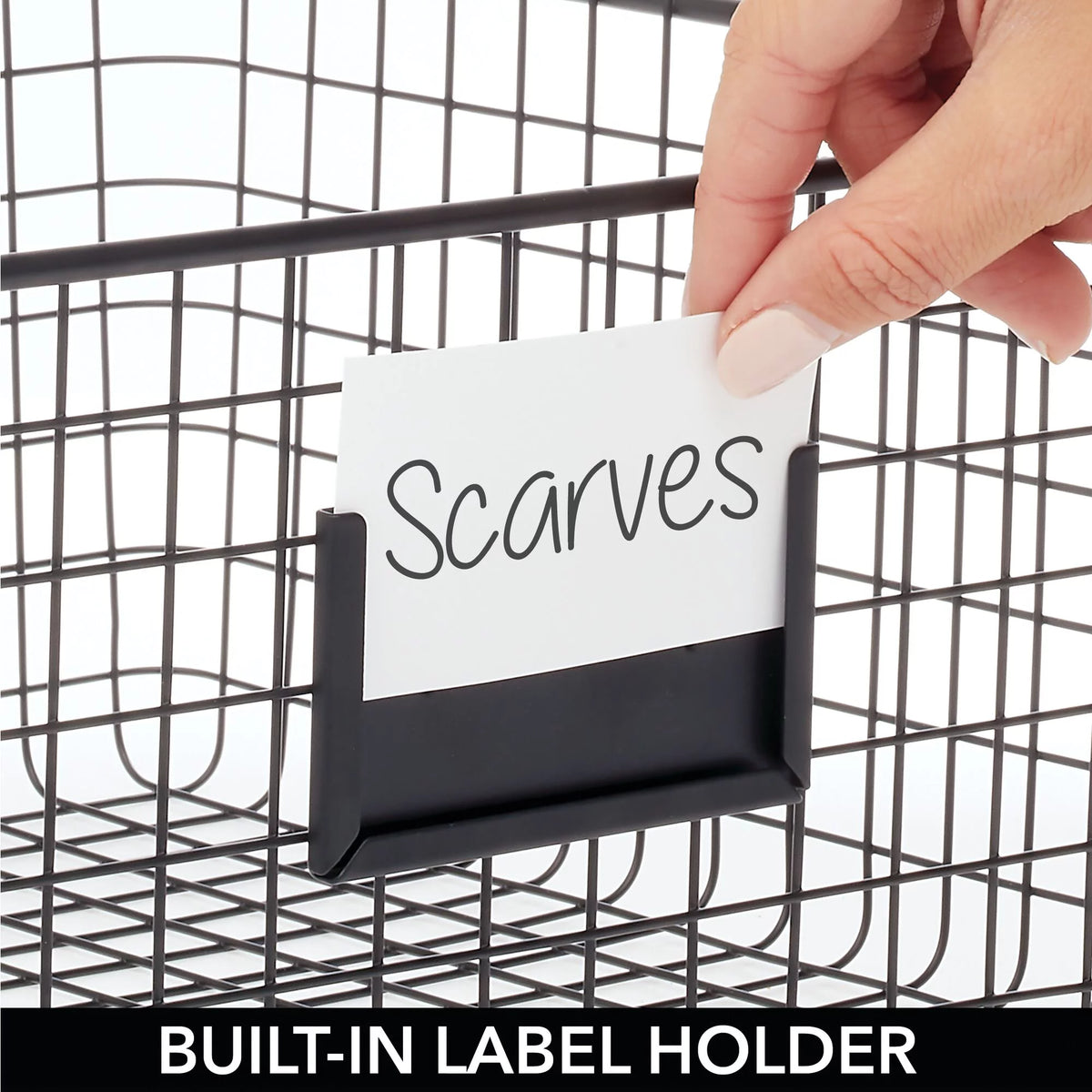 Matte Black 2 Pack Storage Organizer Basket N120