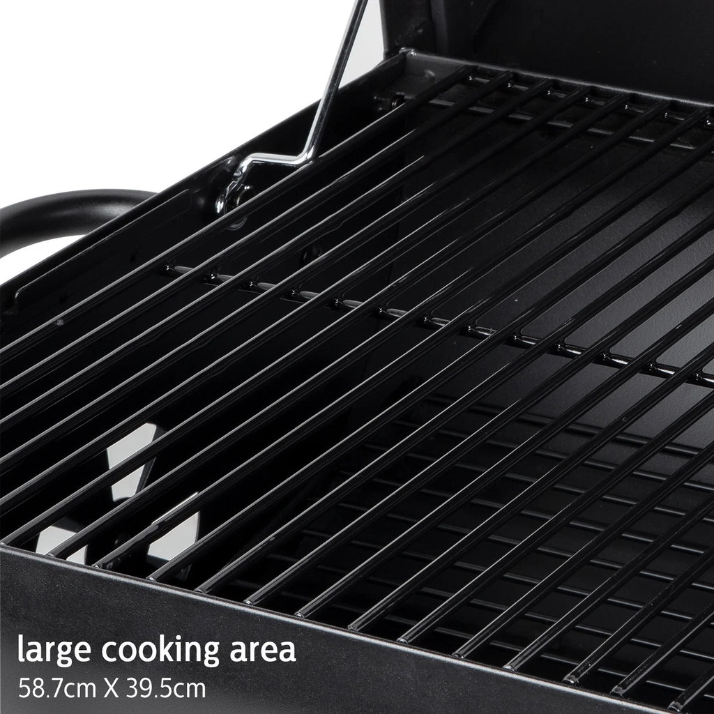 Portable Barrel Charcoal BBQ Grill with Front Shelf C363472