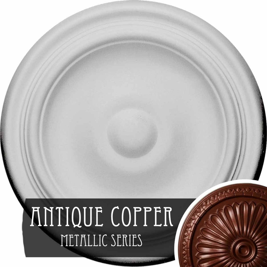 9 5/8x22OD x 1 1/8x22P Ceiling Medallion Hand-Painted Athenian Green Crackle Q2933
