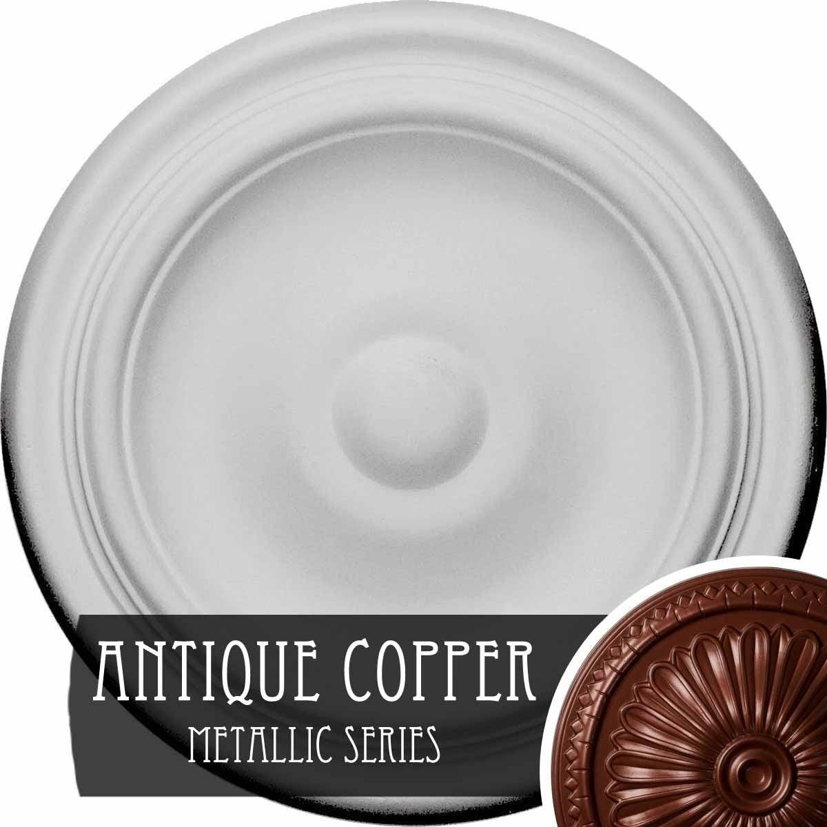 9 5/8x22OD x 1 1/8x22P Ceiling Medallion Hand-Painted Athenian Green Crackle Q2933