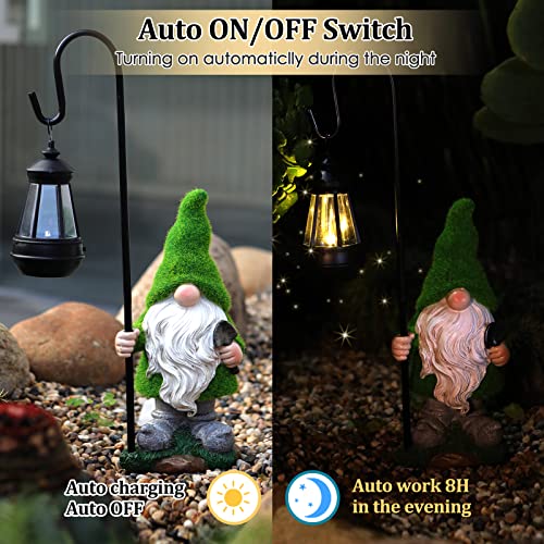 11.8'' LED Solar Garden Gnome Outdoor Statue G68201