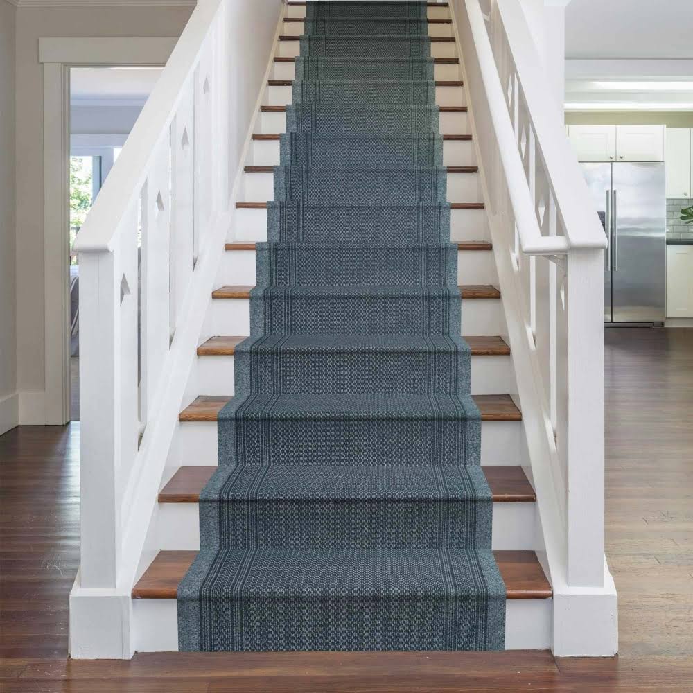 Aztec Gray Stair Carpet Runner 19 foot S95252