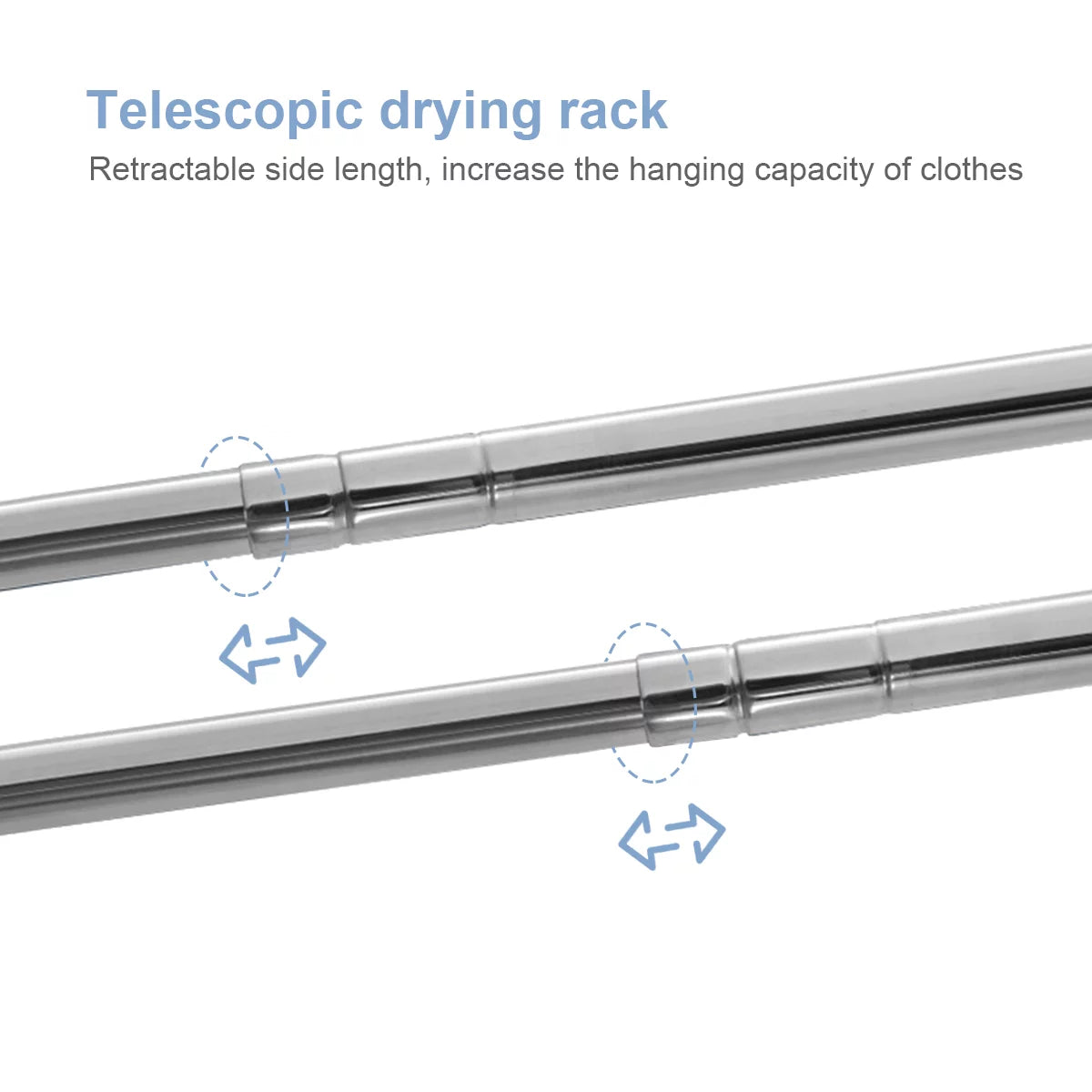 Stainless Steel Clothes Drying Rack 79 Inches Adjustable Folding C834009