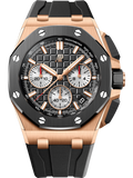 Pink Gold Black Dial Chronograph 43mm E44544