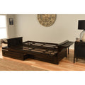 Queen Espresso Wood Storage Futon X959