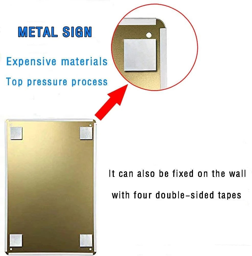 Retro Aluminum Wall Sign 8x12 Inch F736852