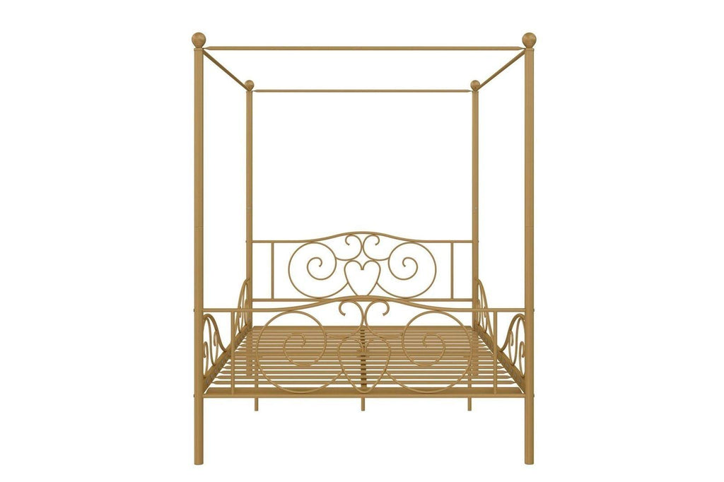 Gold Full Size Metal Canopy Bed Frame A34520