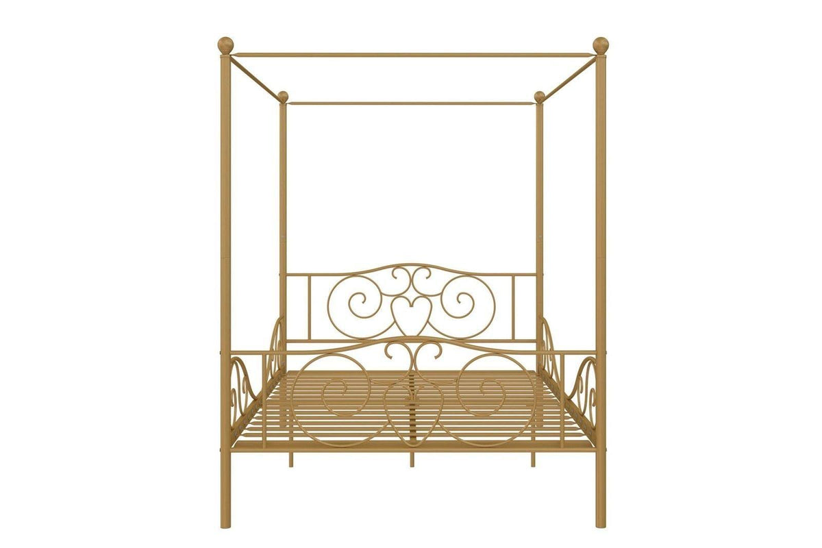 Gold Full Size Metal Canopy Bed Frame A34520