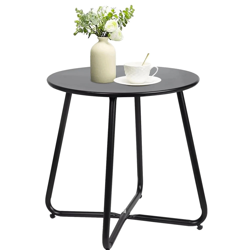 Metal Round End Table, Anti-Rust Waterproof Side Table G871247