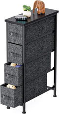 Black Fabric Dresser with 4 Drawer Q986
