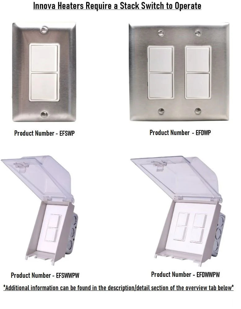 4000 Watt Electric Infrared Dual Element Wall Mount Heater Z29020
