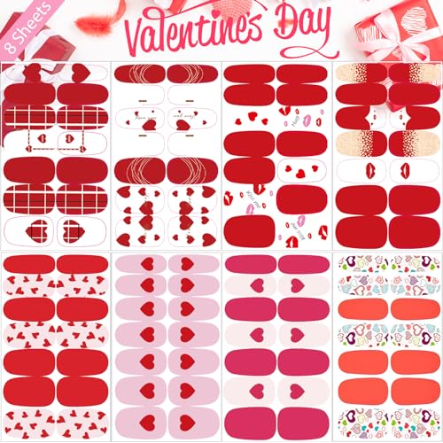 16 Sheets Holiday Nail Wraps Stickers with 2 Pcs Nail Files G2755