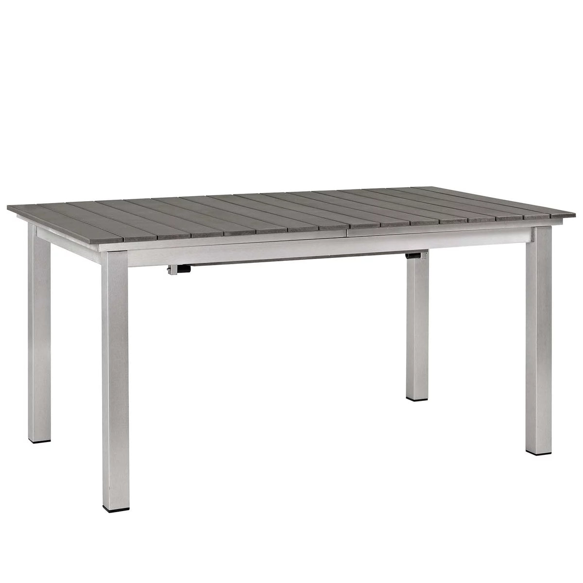 Black Aluminum Metal Side Dining Chair and Table Set J282411