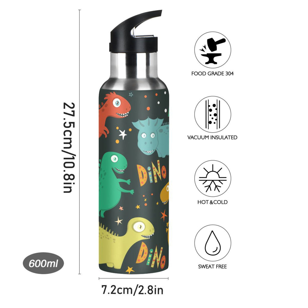 Stainless Steel Water Bottle with Straw Lid Vacuum Insulated 20 OZ F5217