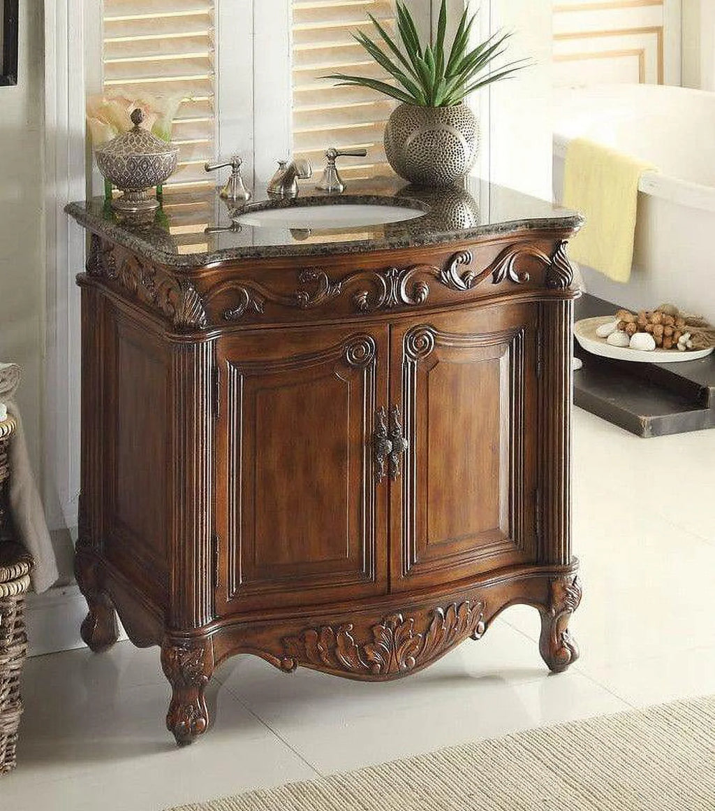 32" Brown Bathroom Vanity D170