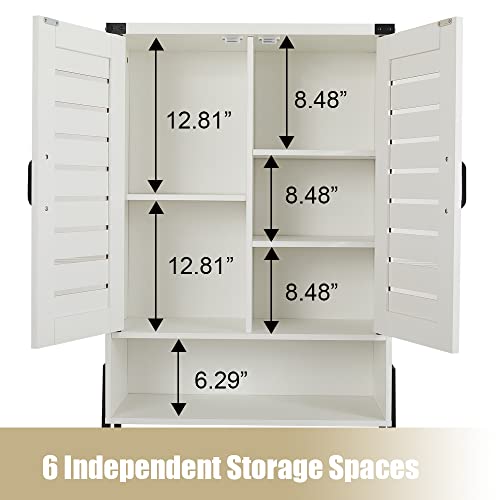 White 2-Door Over Toilet Storage Cabinet L584089