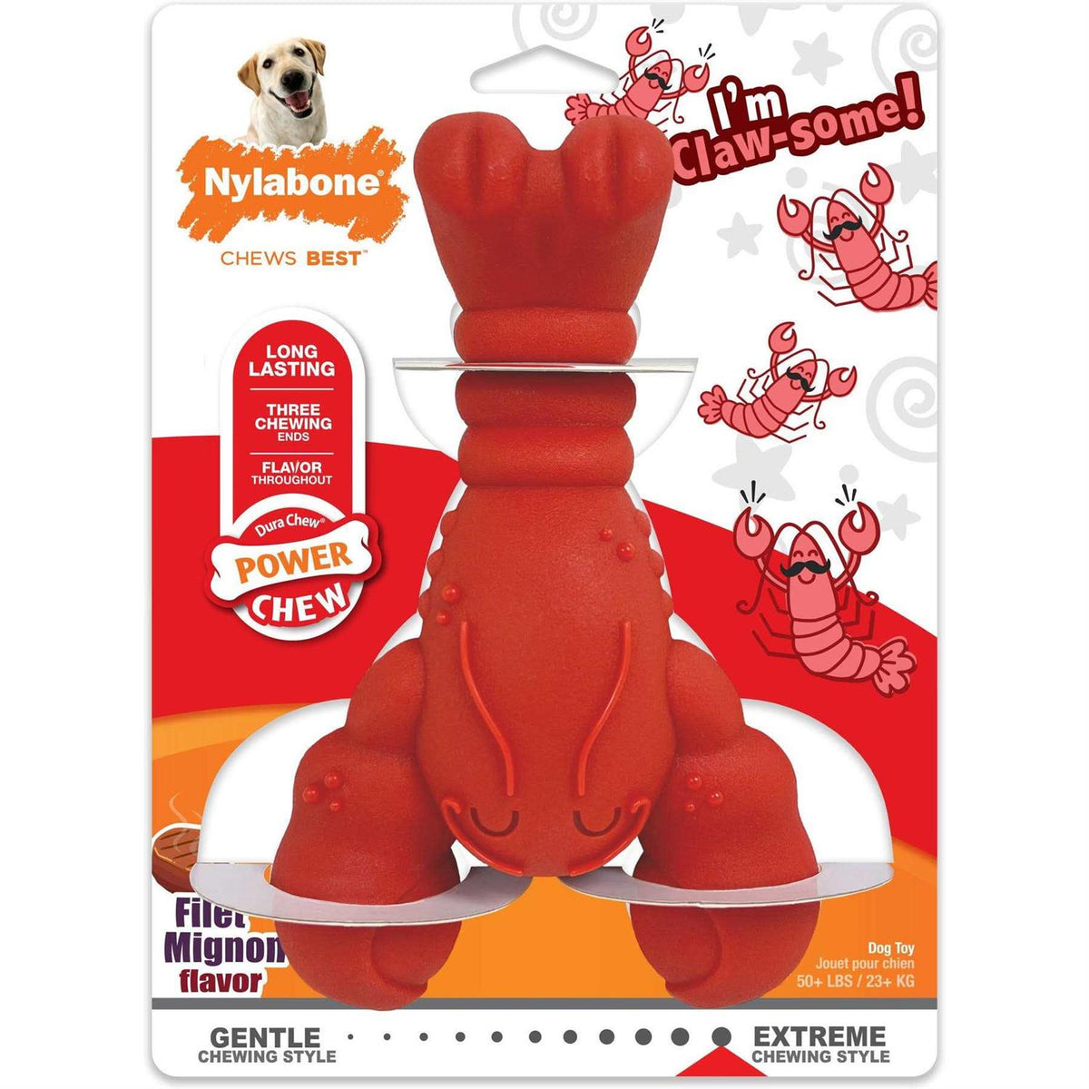 Power Chew Lobster Dog Toy A7612