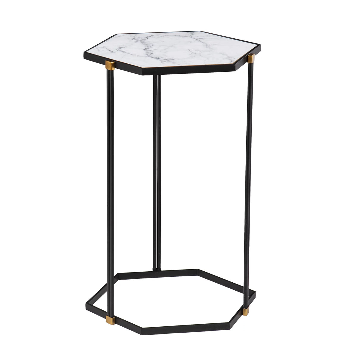 Black Faux Marble Nesting Table Set E169