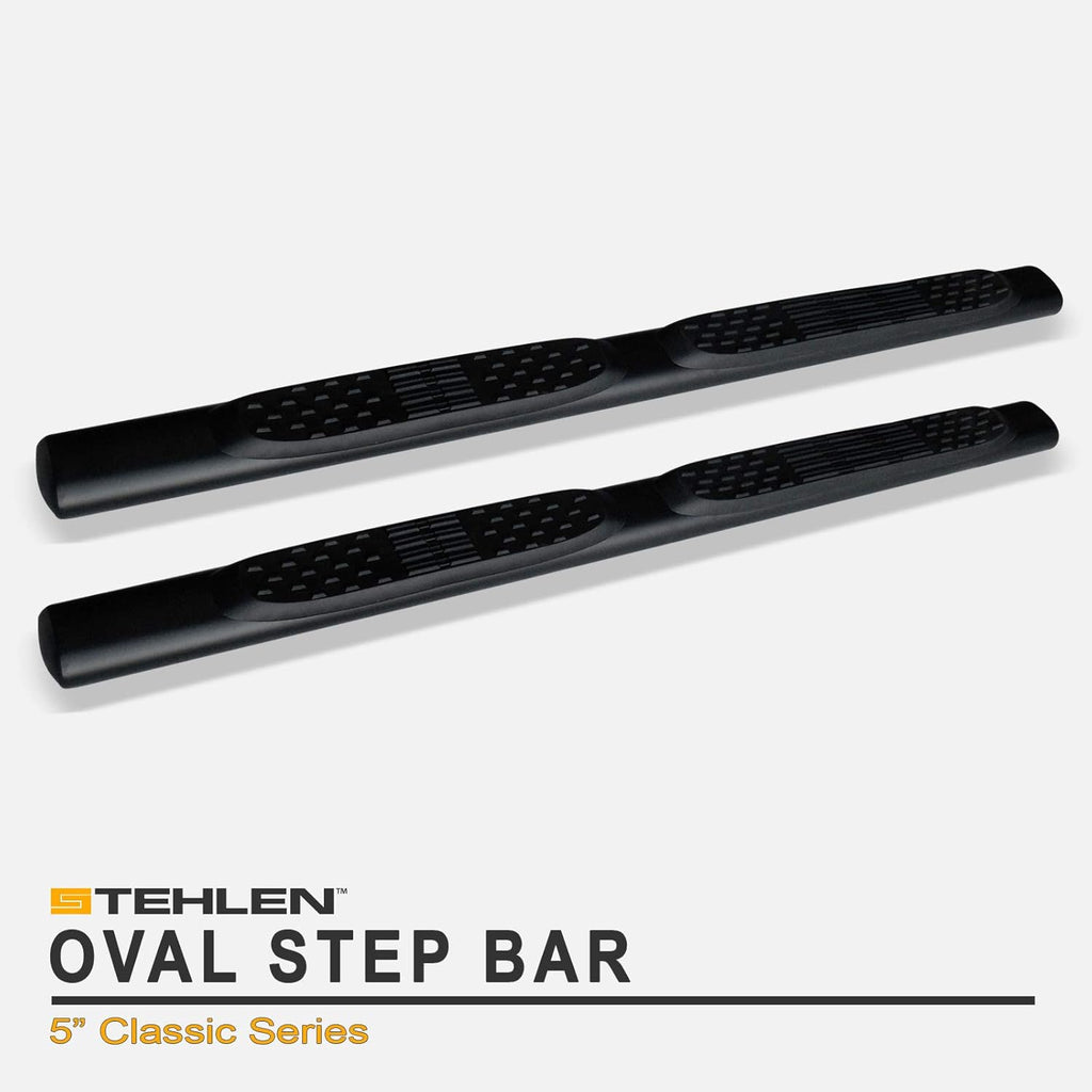 5 Oval Side Step Nerf Bars Matte Black R14293
